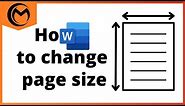 How to change page size in Microsoft Word