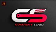 CS Logo Design in Adobe Illustrator || How to make logo