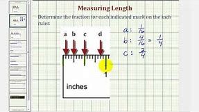 Ex: Identify Fractions of an Inch on a Ruler