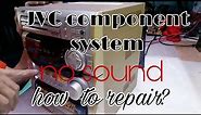 JVC component system #how to repair no sound#how to repair defective volume control.#how to fix.