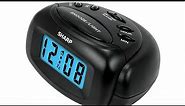 ⏰🔋#Battery & Setup-Sharp Digital Alarm Clock-Black-#Model SPC 500A