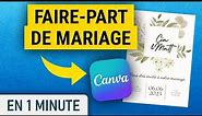 Créer un faire part de mariage facilement avec Canva