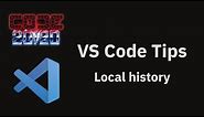VS Code tips — Local history
