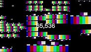 Rainbow Screen Beep 1,048,576 times