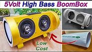 HIGH BASS BOOMBOX | DIY: PVC PIPE BOOMBOX | 5volt BOOMBOX