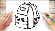 How To Draw Backpack Easy #Bag