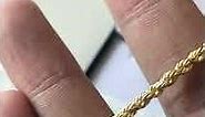 Solid gold rope chain 3mm from Daniel Jewelry in Miami