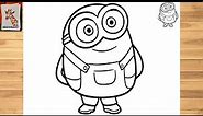 How to draw a Minion - Step By Step Easy