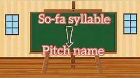 Pitch Names and So-fa Syllables for Elementary Grades
