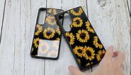 MOWIME Sunflower Case Compatible with Samsung Galaxy S24 Ultra with Screen Protector - Yellow Sunflower S24 Ultra Case Floral Print - Vintage Floral Sunflowers for Galaxy S24 Ultra 5G - Sunflower