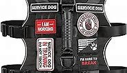 Bolux Tactical Harness with 7 Pcs Tags for Service Dog in Training with Easy Control Double Handles,Working Harness K9 Military Service Vest Harnesses for Small Medium Large Dogs