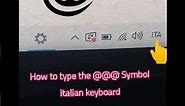 5-How to type the at @@@ symbol | Italian keyboard #italian #keyboard #computer #pc #laptop #shorts