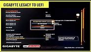How to Change Legacy to uefi in Bios Gigabyte✅