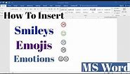 How To Insert Face smileys or emojis in MS Word with your keyboard | Insert Emoticons in Word