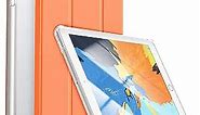 iPad Air 2 Case/iPad 9.7 inch Case 2018 2017 - Triple Fold Stand Protective Cover Smart Case Clear with Auto Sleep/Wake for Apple iPad 5th/6th Generation - Orange