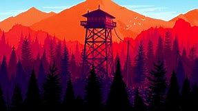 Firewatch, video games, cel shaded, mountains, sky, minimalism, nature | 1440x2560 Wallpaper - wallhaven.cc