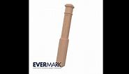 EVERMARK Stair Parts 4093 55 in. x 6-1/4 in. Unfinished Red Oak Flat Panel Box Newel Post for Stair Remodel 4093R-055-HD00L