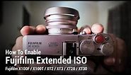 Fujifilm Extended ISO on Fujifilm X100F / X100T / XT2 / XT3 / XT20 / XT30