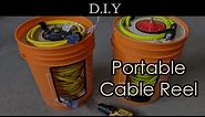 How to DIY Homemade a portable cable reel like Quickwinder (Reel-A-Pail) for 100 ft. 12 gauge cable?