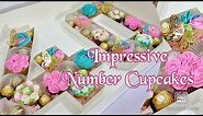 DIY number cupcakes | Cupcakes | Number cup cakes