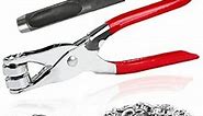 150Pcs 1/2 Inch Grommet Tool Kit, Leather Hole Punch Pliers, Grommets Kit with 150 Metal Eyelets in Silver for Leather, Shoes, Fabric, Belts
