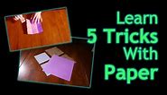 Easy Magic Tricks for Beginners and Kids With Paper - Learn These Five Tricks