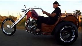 76 Year Old Man Rides 1969 Honda CB750 Custom Chopper Trike