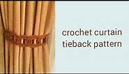 CROCHET: how to crochet an easy curtain tieback pattern with interlinked circles !beginners tutorial