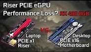 Riser PCIE x1 Laptop vs PCIE x16 Desktop | RX 480 8GB Performance Comparison