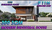 MODERN INDUSTRIAL 4-BEDROOM HOUSE WITH POOL ON 300 SQM LOT | ALG DESIGNS #17