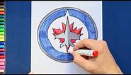 How to draw the Winnipeg Jets Logo (NHL Team)