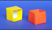 How to Make an Origami Cube Box with One Piece of Paper - DIY Tutorial