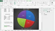 Excel: Multiple Cell Ranges and Pie Charts