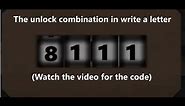 How to unlock the code in write a letter (Go to 0:30 for code)