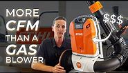 STRONGEST BATTERY Backpack Blower Yet! - How the STIHL BGA 300 compares to Gas Blowers?