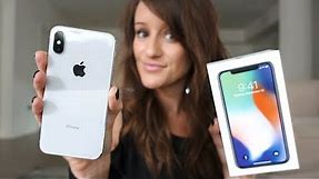 iPhone X Silver Unboxing!