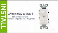 How to Install a Combination Device with a Single Pole and a Three-Way Switch | Leviton