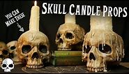Dripping Skull Candles 💀 DIY Halloween Props