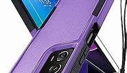 for Motorola Moto G Power 5G 2023 & Moto G 5G 2023 Case with Tempered Glass Screen Protector[1 Pack], Dual Layer Full Body Heavy Duty Rugged Shockproof Protective Phone Cover, Lavender