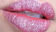 Pretty Pink Glitter Lips