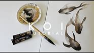 Learn to Watercolor Koi Fish! | simple tutorial