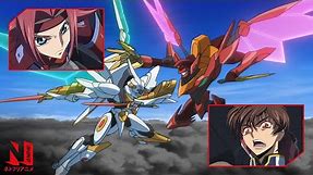 Suzaku's Lancelot vs. Kallen's Guren | Code Geass: Lelouch of the Rebellion | Netflix Anime