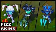 All Fizz Skins Omega Squad Super Galaxy Cottontail Void Fisherman (League of Legends)
