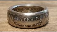 How to make double sided silver Morgan, Peace dollar coin rings - Tools revealed