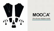 MOOCA 8 Elegant Black Velvet Jewelry Displays Set - Perfect for Showcasing Earrings, Necklaces, Pendants, and Rings