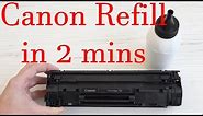 How to refill in 2 minutes Canon 737, Canon 137, Canon 725, Canon 728, Canon 925 Toner Cartridges