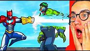 Reacting To SUPERHERO FUSION FIGHT ANIMATIONS! (Ironman, Hulk, Spiderman, Batman)