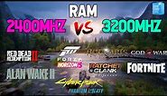 Ram DDR4 2400 Vs 3200 Mhz Gaming Test In 10 Games