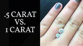 Diamond Size Comparison: 0.5 carat vs. 1 carat Round Shape Stones