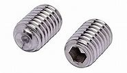 #10-24 X 5/16" Stainless Set Screw with Hex Allen Head Drive and Oval Point (100 pc), 18-8 (304) Stainless Steel Screws by Bolt Dropper